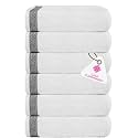 Casa Copenhagen - Egyptian Cotton Solitiare 6 Pcs Face Towel (30 X 30 cm) Colour : White