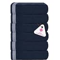 Casa Copenhagen - Egyptian Cotton Solitiare 6 Pcs Face Towel (30 X 30 cm) Colour : Navy