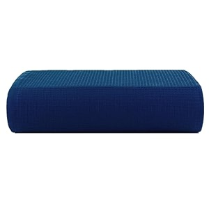 casa copenhagen - egyptian cotton waffle 1 pcs large bath towel 75 x 150cm colour  navy