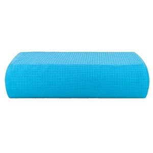 casa copenhagen - egyptian cotton waffle 1 pcs large bath towel 75 x 150cm colour  teal blue