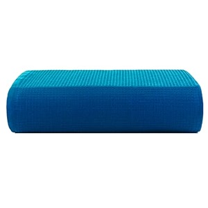 casa copenhagen - egyptian cotton waffle 1 pcs large bath towel 75 x 150cm colour  electric blue
