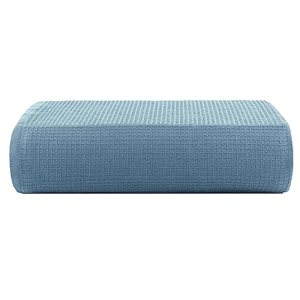casa copenhagen - egyptian cotton waffle 1 pcs large bath towel 75 x 150cm colour  dusty blue