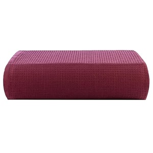 casa copenhagen - egyptian cotton waffle 1 pcs large bath towel 75 x 150cm colour  burgundy