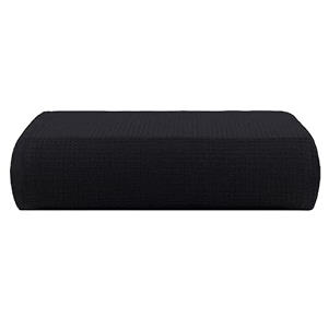 casa copenhagen - egyptian cotton waffle 1 pcs large bath towel 75 x 150cm colour  black