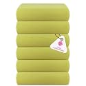 Casa Copenhagen - Egyptian Cotton Waffle 6 Pcs Face Towel (40 X 40 cm) Colour : Lime Green