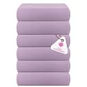 Casa Copenhagen - Egyptian Cotton Waffle 6 Pcs Face Towel (40 X 40 cm) Colour : Purple Rose