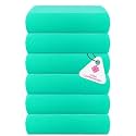 Casa Copenhagen - Egyptian Cotton Waffle 6 Pcs Face Towel (30 X 30 cm) Colour : Aque Blue