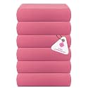 Casa Copenhagen - Egyptian Cotton Waffle 6 Pcs Face Towel (40 X 40 cm) Colour : Pink
