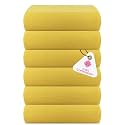 Casa Copenhagen - Egyptian Cotton Waffle 6 Pcs Face Towel (30 X 30 cm) Colour : Butter Yellow