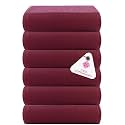 Casa Copenhagen - Egyptian Cotton Waffle 6 Pcs Face Towel (40 X 40 cm) Colour : Burgundy