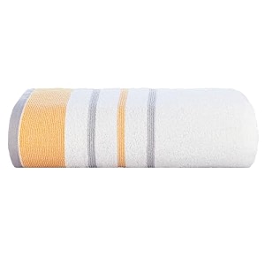 casa copenhagen - egyptian cotton white bay 1 pcs large bath towel 75 x 150cm colour  goldgrey
