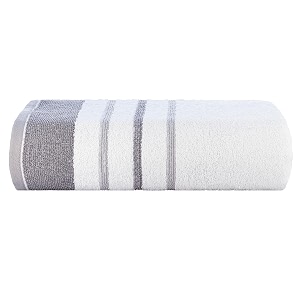 casa copenhagen - egyptian cotton white bay 1 pcs large bath towel 75 x 150cm colour  dark greylight grey