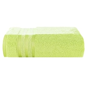 casa copenhagen - egyptian cotton zero twist 1 pcs large bath towel 75 x 150cm colour  lime green