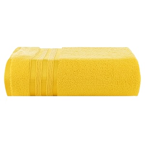 casa copenhagen - egyptian cotton zero twist 1 pcs large bath towel 75 x 150cm colour  butter yellow