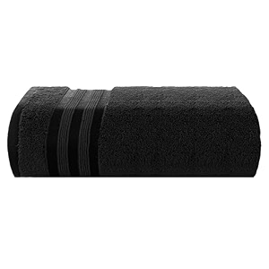 casa copenhagen - egyptian cotton zero twist 1 pcs large bath towel 75 x 150cm colour  black