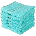 Casa Copenhagen - Egyptian Cotton Zero Twist 6 Pcs Face Towel (30 X 30 cm) Colour : Aque Blue