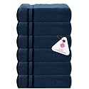 Casa Copenhagen - Egyptian Cotton Zero Twist 6 Pcs Face Towel (30 X 30 cm) Colour : Navy