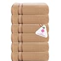 Casa Copenhagen - Egyptian Cotton Zero Twist 6 Pcs Face Towel (30 X 30 cm) Colour : Beige