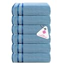 Casa Copenhagen - Egyptian Cotton Zero Twist 6 Pcs Face Towel (30 X 30 cm) Colour : Dusty Blue