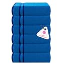 Casa Copenhagen - Egyptian Cotton Zero Twist 6 Pcs Face Towel (30 X 30 cm) Colour : Electric Blue