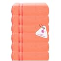Casa Copenhagen - Egyptian Cotton Zero Twist 6 Pcs Face Towel (30 X 30 cm) Colour : Malibu Peach
