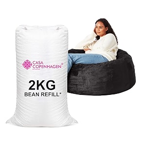 casa copenhagen premium virgin grade thermocol balls refill for pillows sofa bean bags soft toys amp beans for bean bag refill 2 kg white