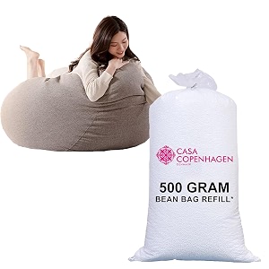 casa copenhagen premium virgin grade thermocol balls refill for pillows sofa bean bags soft toys amp beans for bean bag refill 500 gram - white