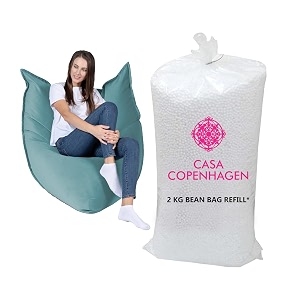 casa copenhagen premium virgin grade thermocol balls refill for pillows sofa bean bags soft toys amp beans for bean bag refill 2 kg white