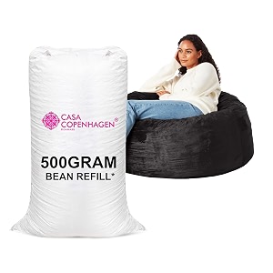 casa copenhagen premium virgin grade thermocol balls refill for pillows sofa bean bags soft toys amp beans for bean bag refill 500 gram - white