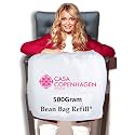 Casa Copenhagen Premium Virgin Grade Thermocol Balls Refill for Pillows, Sofa, Bean Bags, Soft Toys & Beans for Bean Bag Refill 500 g (White)