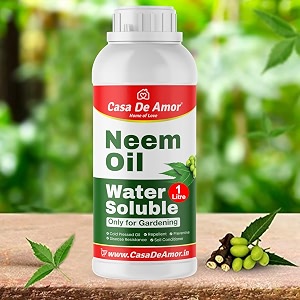 casa de amor neem oil - water soluble organic for easy spray on garden and indoor outdoor plants 1 ltr
