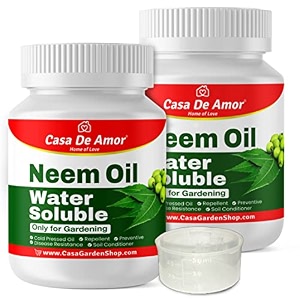 casa de amor neem oil - water soluble organic for easy spray on garden and indoor outdoor plants- 2 pack of 100 ml total 200 ml