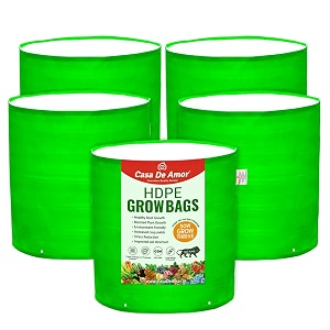 casa de amor hdpe round plant grow bags 12x12 inches pack of 5