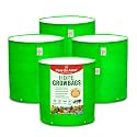 Casa De Amor Premium 18x18 Inches HDPE Pack of 4 UV Protected 260 GSM Round Plant Grow Bags Suitable for Big Plants, Trees, Climbers, Root Vegetables, and Multi-Planting setups Gardening