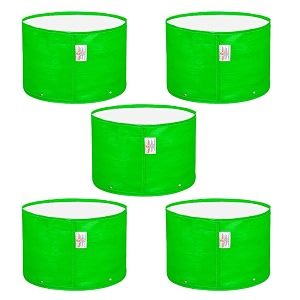 casa de amor premium 6x9 inches hdpe pack of 5 uv protected 260 gsm round plant grow bags suitable for terrace and vegetable gardening 6x9 inches