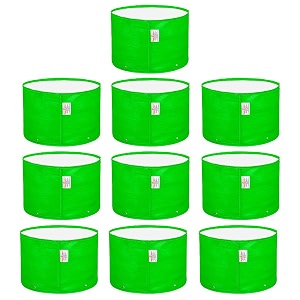 casa de amor premium 6x9 inches hdpe pack of 10 uv protected 260 gsm round plant grow bags suitable for terrace and vegetable gardening 6x9 inches