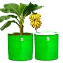 Casa De Amor Premium HDPE Grow Bag 24x24 Inch (2 Packs) – UV Protected 260 GSM Round Grow Bag for Terrace Gardening, Ideal for Growing Large Fruits &amp; Flowering Plants – Green Color