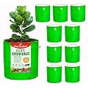 Casa De Amor Premium HDPE Pack of 10 UV Protected 260 GSM Round Plant Grow Bags Suitable for Terrace and Vegetable Gardening (12x12 Inches)