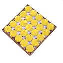 Casa Illuminated Yellow Paraffin Wax Tea Light Candles, 50 Pcs Tealight, Home Decoration &amp; Candle Light Dinner Gift Set