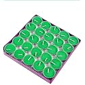 Casa Illuminated Green Paraffin Wax Tea Light Candles, 50 Pcs Tealight, Home Decoration &amp; Candle Light Dinner Gift Set