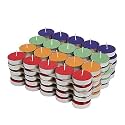 Casa Illuminated Multi Color Paraffin Wax Tea Light Candles, 50 Pcs Tealight, Home Decoration & Candle Light Dinner Gift Set