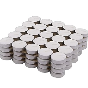 100 pure wax tealight candles white pack of 100 unscented tealight candles for decorationfestivalsaromatherapy