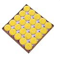 Casa Illuminated Yellow Paraffin Wax Tea Light Candles, 50 Pcs Tealight, Home Decoration &amp; Candle Light Dinner Gift Set