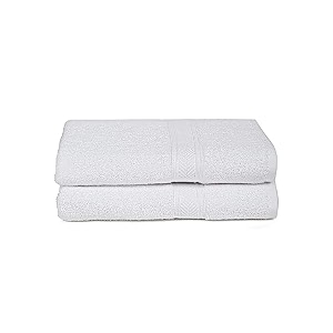 casa lino 2 pc premium bath towel cotton towels for bath large size 500 gsm bathing towel for men bath towel set head towels wrap for ladies bathing towel for women 137cm x 69cm white