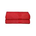 Casa Lino 2 Pc Premium Bath Towel, Cotton Towels For Bath Large Size, 500 GSM Bathing Towel For Men, Bath Towel Set, Head Towels Wrap For Ladies, Bathing Towel For Women, (137cm x 69cm, Red)