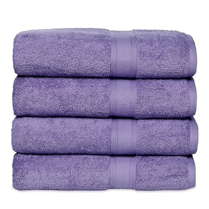 casa lino 4 pc premium bath towel cotton towels for bath large size 500 gsm bathing towel for men bath towel set head towels wrap for ladies bathing towel for women 137cm x 69cm lavender
