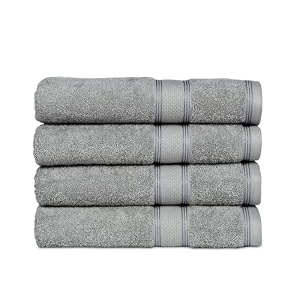 casa lino 4 pc premium bath towel cotton towels for bath large size 500 gsm bathing towel for men bath towel set head towels wrap for ladies bathing towel for women 137cm x 69cm silver
