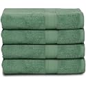 Casa Lino 4 Pc Premium Hand Towel, Cotton Small Towels for Face and Hand, 500 GSM Cotton Hand Towels Set, Gym Towel for Men Workout, Hair Drying Towel for Women, Soft Face Towels (60cm x 40cm, Green)