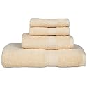 Casa Lino 4 Piece Bath Towel Set | 1 Bath Towel, 1 Wash Cloth, 2 Hand Towels | Bathroom Essentials for New Home, X GSM 100% Cotton Luxury Towels, Highly Absorbent Bathroom Set, Linen