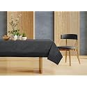 CASA-NEST 4 Seater Centre Table Cover, Table Cloth Plain Color Size 36X54 Inch,Washable Quality Cotton Jute Table Cover (Black), Rectangular